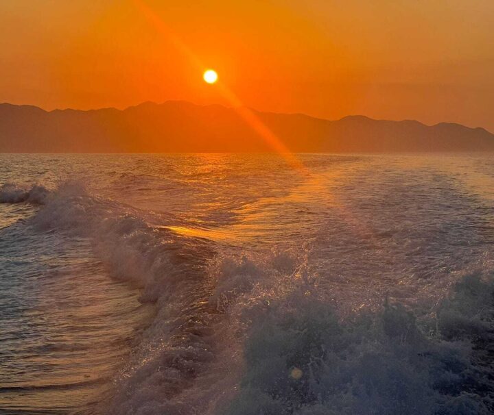 sunset in symi